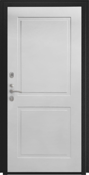 Входная дверь Квадро ФЛ-609 (L-52, 10мм, белый матовый) внутренняя сторона
