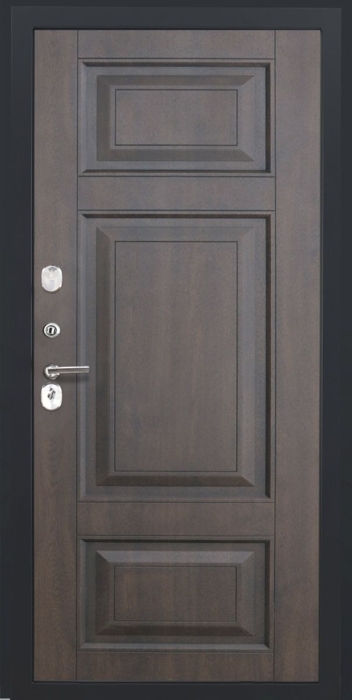 Входная дверь Модель L - 48 ФЛ-659 (12мм, nussbaum+черная патина винорит) внутренняя сторона