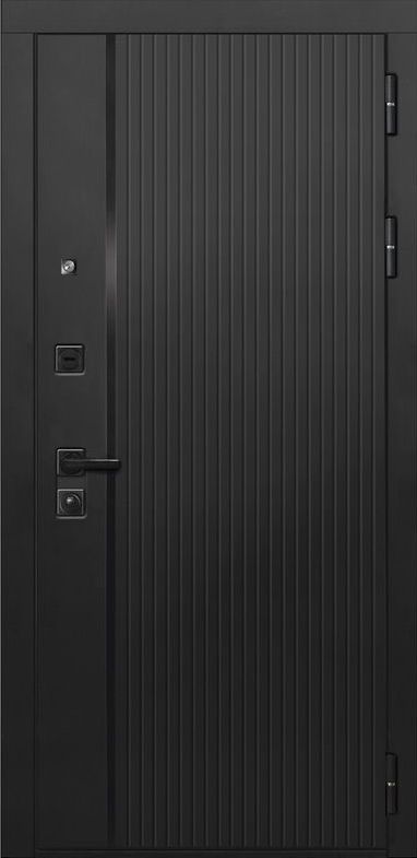 Входная дверь ДвериПРО L-45 ФЛ-291 (Line, 10мм, белый софт) DPRO195409 внешняя сторона