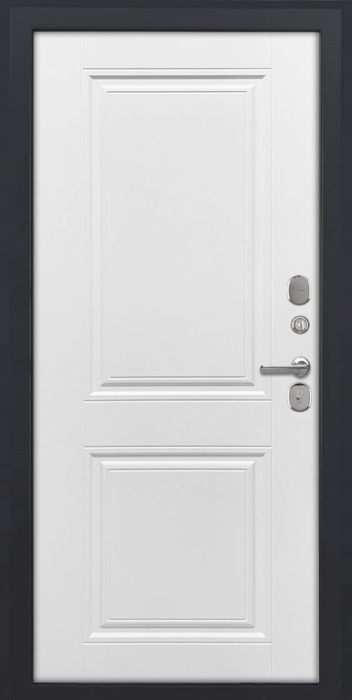 Входная дверь L - 3b ФЛ-677 (10мм, белый матовый) внутренняя сторона