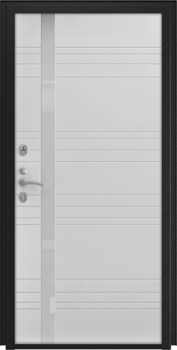 Входная дверь Модель L - 48 A-1 (16мм, белая эмаль) внутренняя сторона