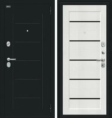 Входная дверь Борн Букле черное/Bianco Veralinga BR4639